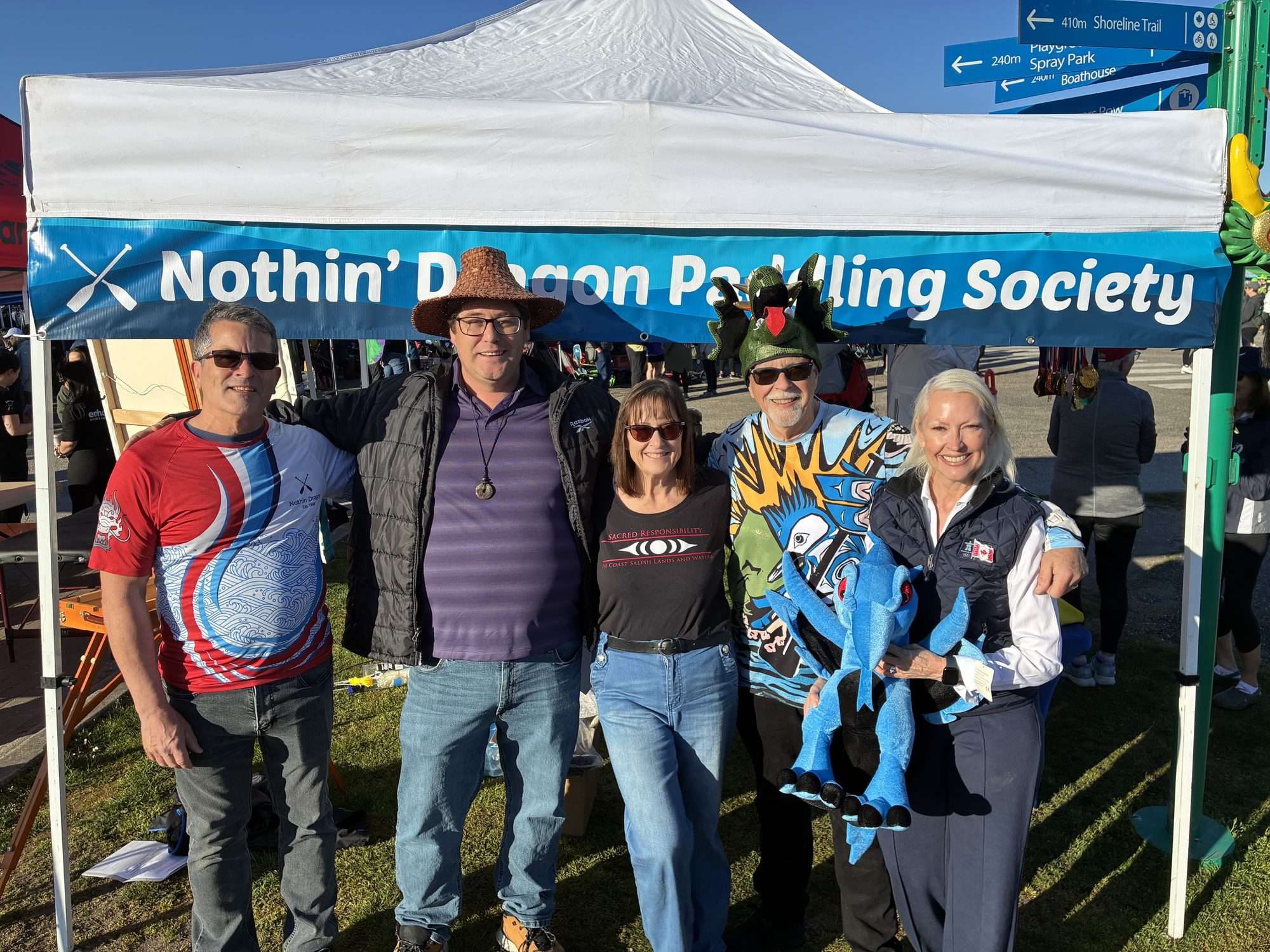 Meghan Lahti with the Nothin' Dragon Paddling Society at the Inlet Spring Regatta