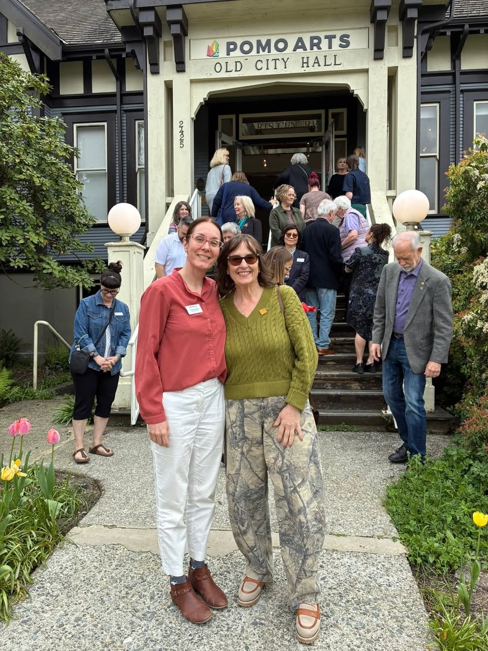 Meghan Lahti at the ribbon cutting for the PoMo Arts Visitor Centre at Old City Hall